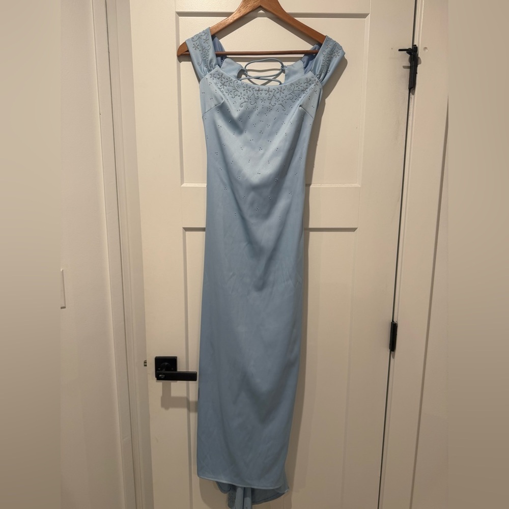 Source Unknown Light Blue Prom Dress